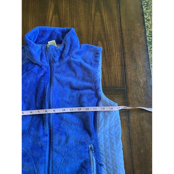 L.L. Bean Fleece Full Zip Activewear Blue Vest Size Petite Small - Picture 7 of 8